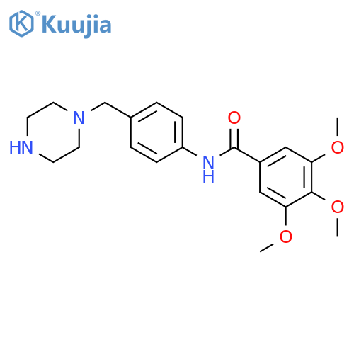3,4,5-trimethoxy-n-[4-(piperazin-1-ylmethyl)phenyl]benzamide structure