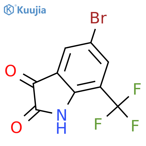 5-bromo-7-(trifluoromethyl)-2,3-dihydro-1H-indole-2,3-dione structure