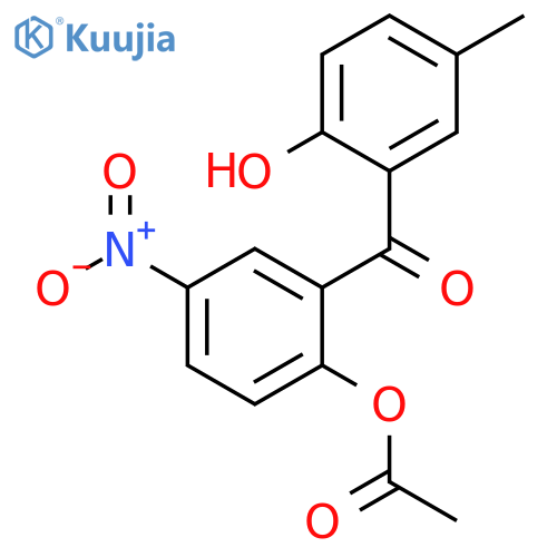 Methanone, [2-(acetyloxy)-5-nitrophenyl](2-hydroxy-5-methylphenyl)- structure