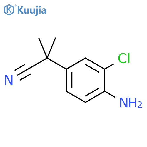 2-(4-amino-3-chlorophenyl)-2-methylpropanenitrile structure