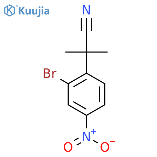 2-(2-bromo-4-nitrophenyl)-2-methylpropanenitrile structure