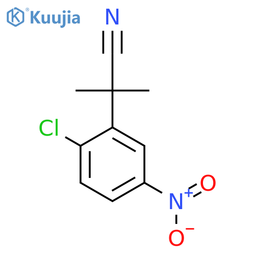 2-(2-chloro-5-nitrophenyl)-2-methylpropanenitrile structure