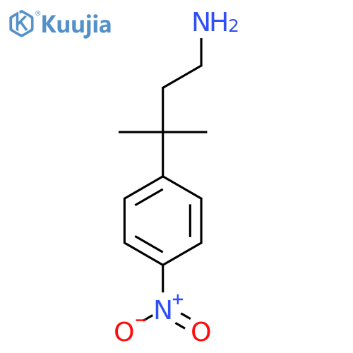 3-methyl-3-(4-nitrophenyl)butan-1-amine structure