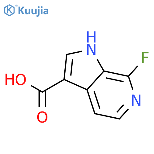 7-fluoro-1H-Pyrrolo[2,3-c]pyridine-3-carboxylic acid structure