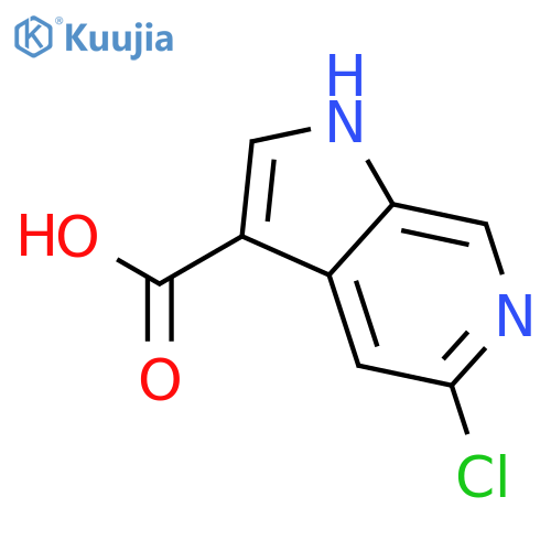 5-Chloro-1H-pyrrolo[2,3-c]pyridine-3-carboxylic acid structure