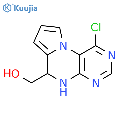 1-chloro-5,6-dihydro-Pyrrolo[1,2-f]pteridine-6-methanol structure