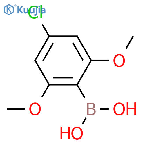 (4-Chloro-2,6-dimethoxyphenyl)boronic acid structure