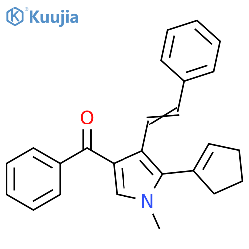 Methanone,[5-(1-cyclopenten-1-yl)-1-methyl-4-(2-phenylethenyl)-1H-pyrrol-3-yl]phenyl- structure