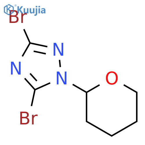 3,5-Dibromo-1-(tetrahydro-2H-pyran-2-yl)-1H-1,2,4-triazole structure