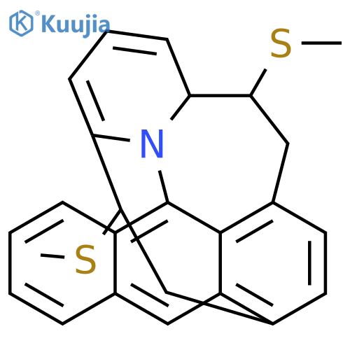 6,16-Etheno-13,9-nitrilo-9H-cyclotrideca[b]naphthalene,7,8,14,15-tetrahydro-8,14-bis(methylthio)- structure
