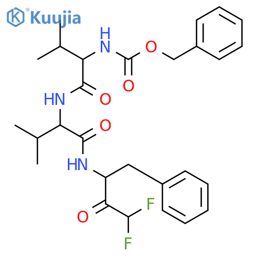 L-Valinamide,N-[(phenylmethoxy)carbonyl]-L-valyl-N-[3,3-difluoro-2-oxo-1-(phenylmethyl)propyl]- structure
