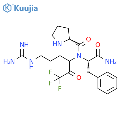L-Phenylalaninamide,D-prolyl-N-[4-[(aminoiminomethyl)amino]-1-(trifluoroacetyl)butyl]- structure