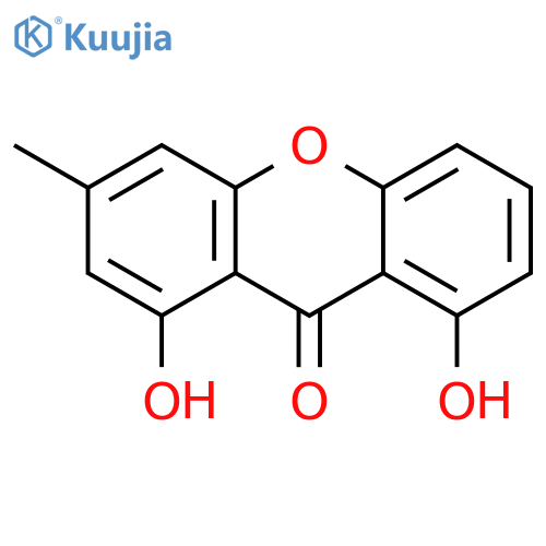 9H-Xanthen-9-one, 1,8-dihydroxy-3-methyl- structure