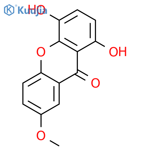 1,4-Dihydroxy-7-methoxy-xanthen-9-on structure