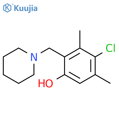 Phenol, 4-chloro-3,5-dimethyl-2-(1-piperidinylmethyl)- structure