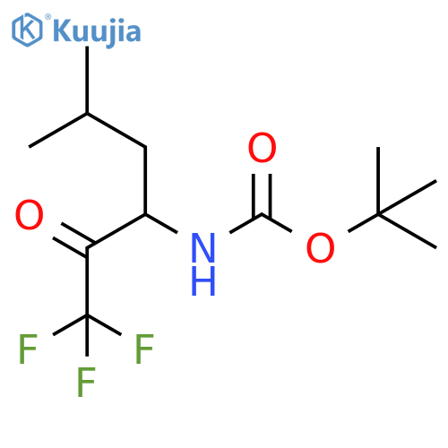 Carbamic acid, [3-methyl-1-(trifluoroacetyl)butyl]-, 1,1-dimethylethylester structure