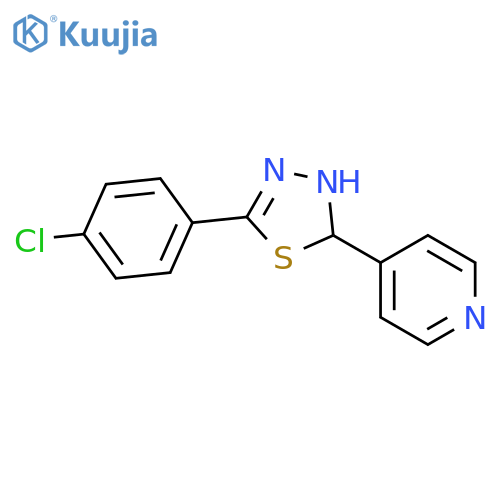 PYRIDINE, 4-[5-(4-CHLOROPHENYL)-2,3-DIHYDRO-1,3,4-THIADIAZOL-2-YL]- structure