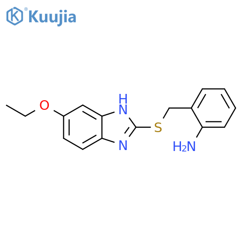 Benzenamine, 2-[[(5-ethoxy-1H-benzimidazol-2-yl)thio]methyl]- structure