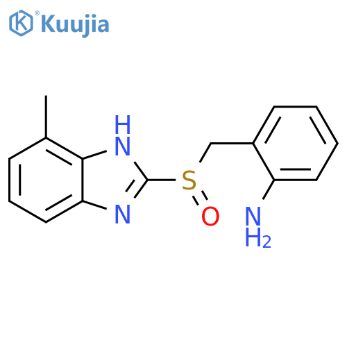 Benzenamine, 2-[[(4-methyl-1H-benzimidazol-2-yl)sulfinyl]methyl]- structure