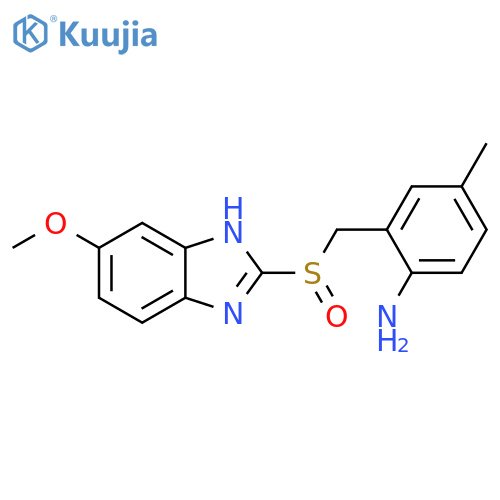 Benzenamine,2-[[(5-methoxy-1H-benzimidazol-2-yl)sulfinyl]methyl]-4-methyl- structure