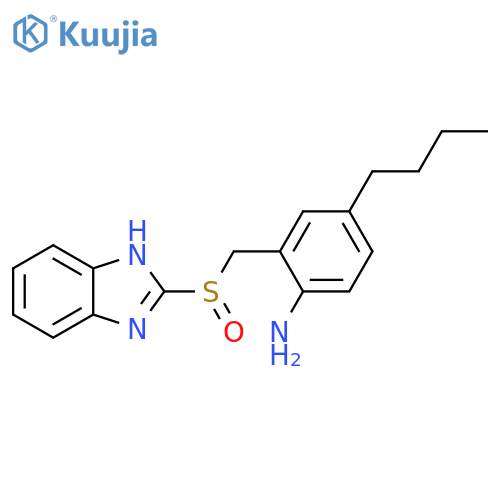 Benzenamine, 2-[(1H-benzimidazol-2-ylsulfinyl)methyl]-4-butyl- structure