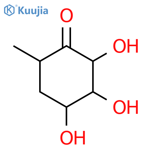 Cyclohexanone,2,3,4-trihydroxy-6-methyl-, (2S,3R,4R,6R)- structure