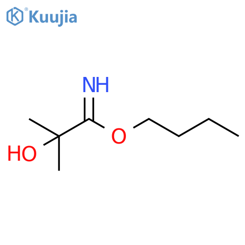 Propanimidic acid, 2-hydroxy-2-methyl-, butyl ester structure