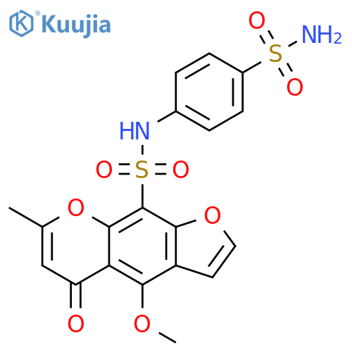5H-Furo[3,2-g][1]benzopyran-9-sulfonamide,N-[4-(aminosulfonyl)phenyl]-4-methoxy-7-methyl-5-oxo- structure