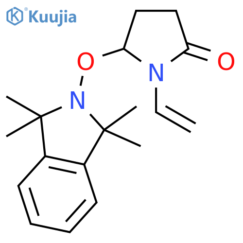 2-Pyrrolidinone, 5-[(1,3-dihydro-1,1,3,3-tetramethyl-2H-isoindol-2-yl)oxy]-1-ethenyl-, (±)- structure