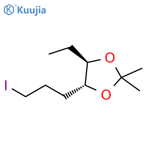 1,3-Dioxolane, 4-ethyl-5-(3-iodopropyl)-2,2-dimethyl-, trans- structure