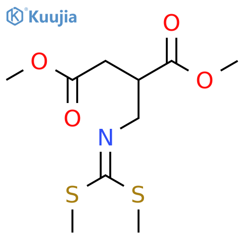 Dimethyl 2-[[bis(methylsulfanyl)methylideneamino]methyl]butanedioate structure