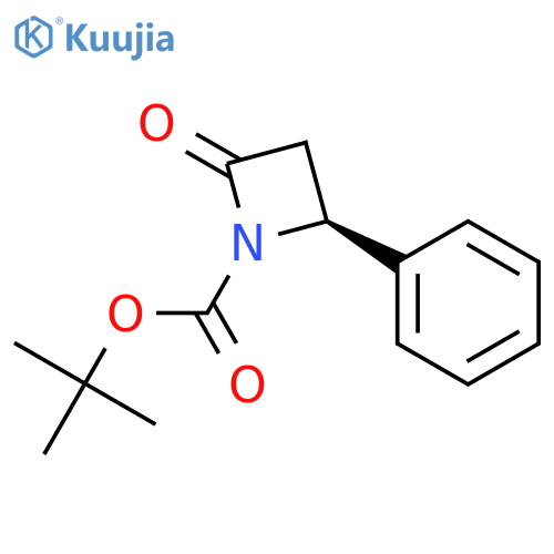 (S)-2-oxo-4-phenyl-azetidine-1-carboxylic acid tert-butyl ester structure