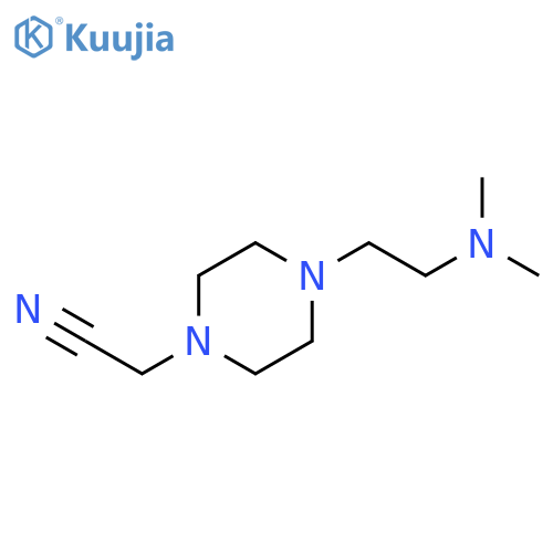 4-[2-(dimethylamino)ethyl]-1-Piperazineacetonitrile structure