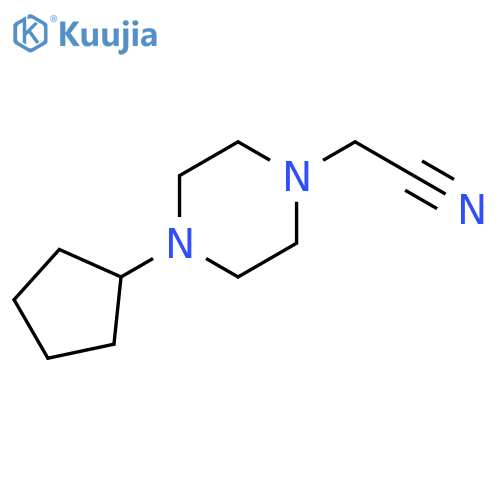 4-cyclopentyl-1-Piperazineacetonitrile structure