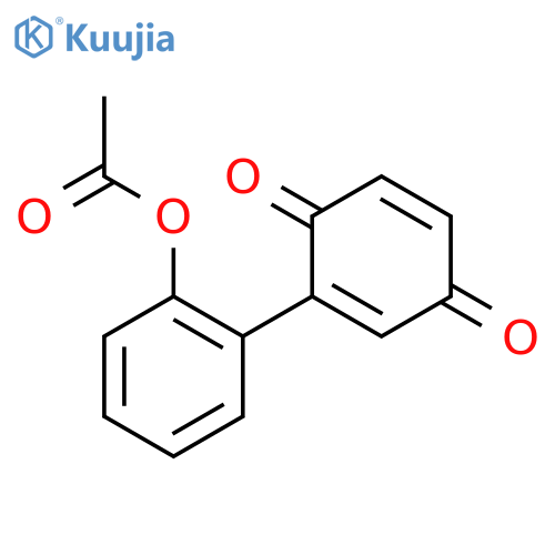 2,5-Cyclohexadiene-1,4-dione, 2-[2-(acetyloxy)phenyl]- structure