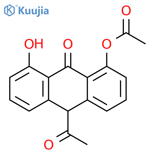 9(10H)-Anthracenone, 10-acetyl-1-(acetyloxy)-8-hydroxy- structure