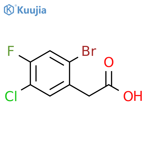 Benzeneacetic acid, 2-bromo-5-chloro-4-fluoro- structure