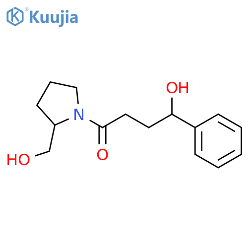 2-Pyrrolidinemethanol, 1-(4-hydroxy-1-oxo-4-phenylbutyl)- structure