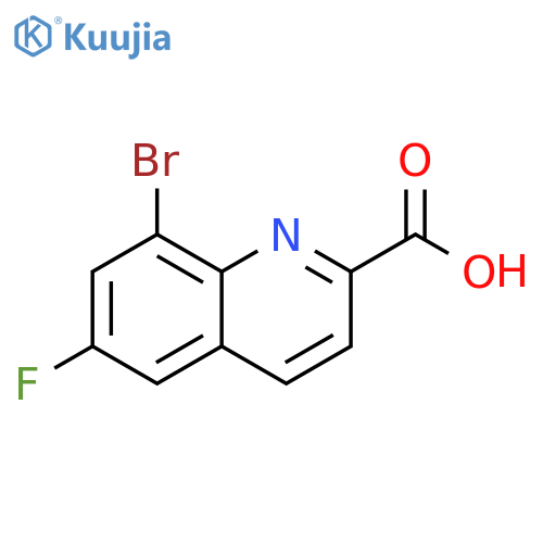 2-Quinolinecarboxylic acid, 8-bromo-6-fluoro- structure