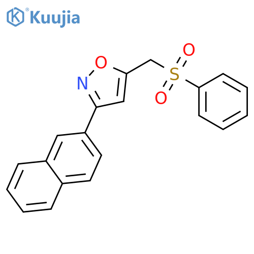 Isoxazole, 3-(2-naphthalenyl)-5-[(phenylsulfonyl)methyl]- structure