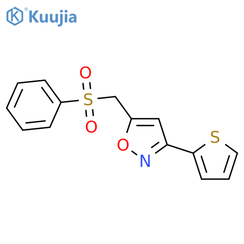 ISOXAZOLE, 5-[(PHENYLSULFONYL)METHYL]-3-(2-THIENYL)- structure