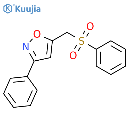 3-Phenyl-5-[(phenylsulfonyl)methyl]isoxazole structure