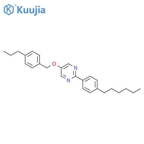 Pyrimidine, 2-(4-hexylphenyl)-5-[(4-propylphenyl)methoxy]- structure