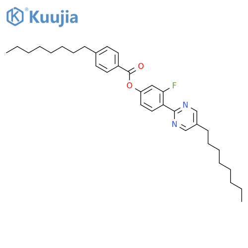 [3-fluoro-4-(5-octylpyrimidin-2-yl)phenyl] 4-octylbenzoate structure