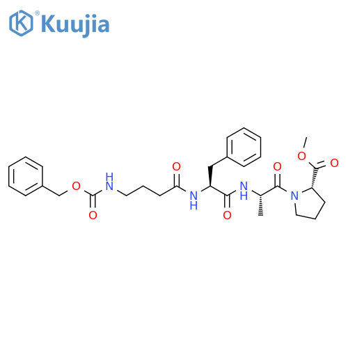 L-Proline, 1-[N-[N-[1-oxo-4-[[(phenylmethoxy)carbonyl]amino]butyl]-L-phenylalanyl]-L-alanyl]-, methyl ester (9CI) structure