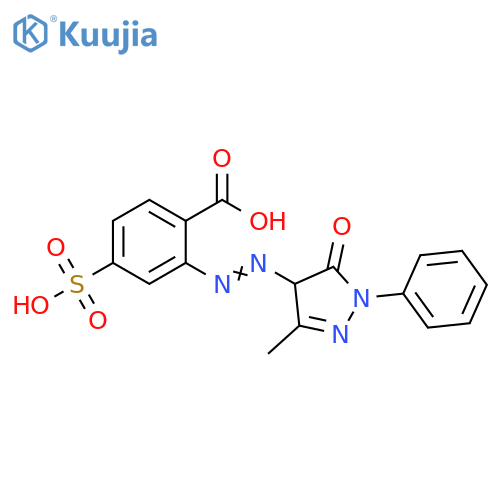 Benzoic acid,2-[(4,5-dihydro-3-methyl-5-oxo-1-phenyl-1H-pyrazol-4-yl)azo]-4-sulfo- structure