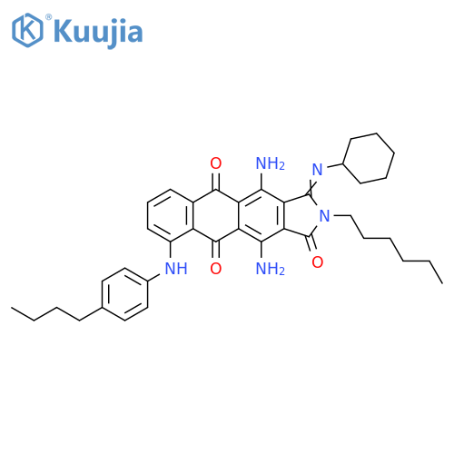 1H-Naphth[2,3-f]isoindole-1,5,10-trione,4,11-diamino-9-[(4-butylphenyl)amino]-3-(cyclohexylimino)-2-hexyl-2,3-dihydro- structure