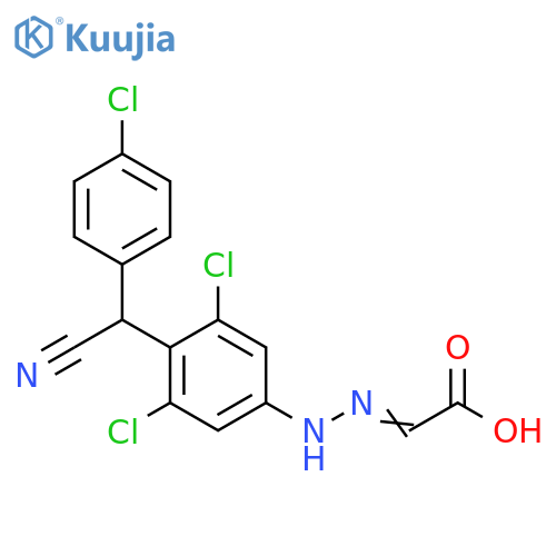 2-2-3,5-Dichloro-4-(4-chlorophenyl)cyanomethylphenylhydrazinylidene-acetic Acid structure