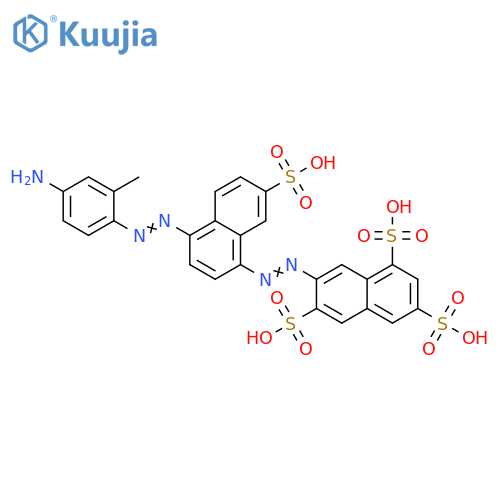 1,3,6-Naphthalenetrisulfonic acid,7-[[4-[(4-amino-2-methylphenyl)azo]-7-sulfo-1-naphthalenyl]azo]- structure