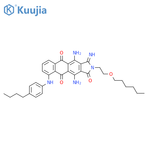 1H-Naphth[2,3-f]isoindole-1,5,10-trione,4,11-diamino-9-[(4-butylphenyl)amino]-2-[2-(hexyloxy)ethyl]-2,3-dihydro-3-imino- structure